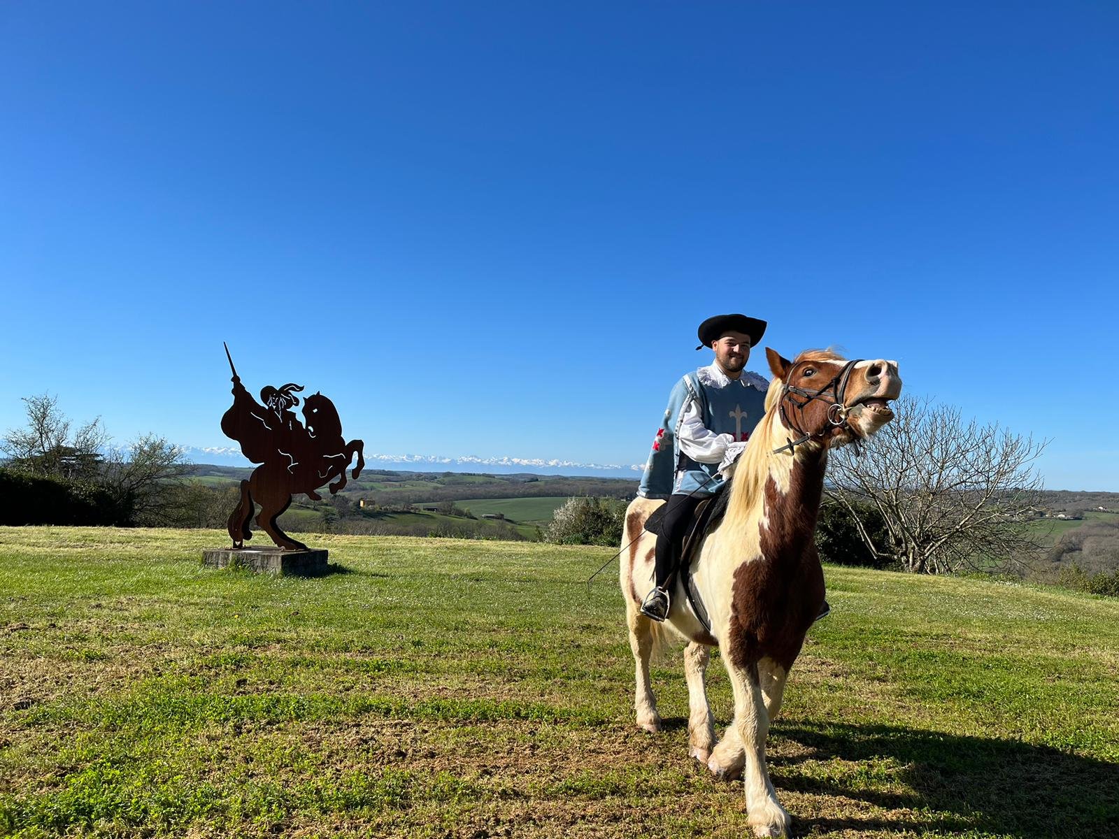 A cheval chez d’Artagnan à Lupiac dans le Gers