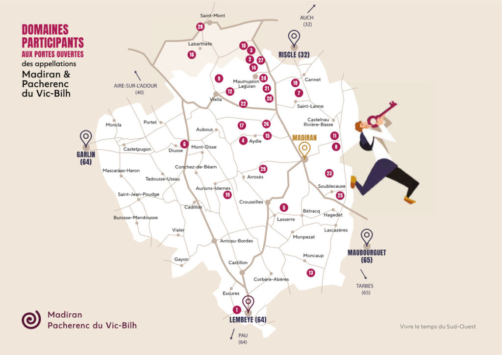 portes-ouvertes madiran-2025-gers-carte des chais