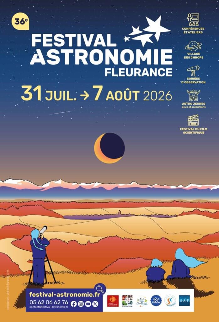 Festival astronomie Affiche fleurance Gers
